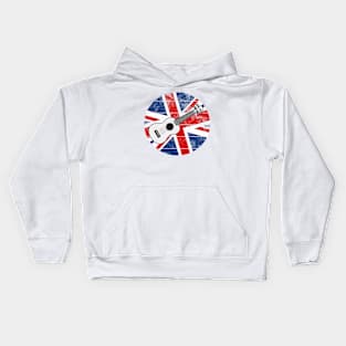 Ukulele UK Flag Britain Ukulelist British Musician Kids Hoodie